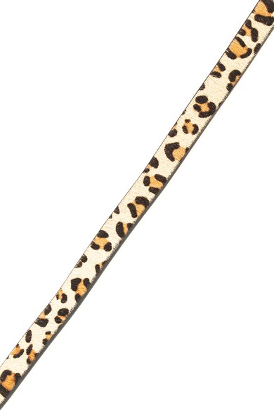 Pieces Curea de piele cu animal print Elvira Femei