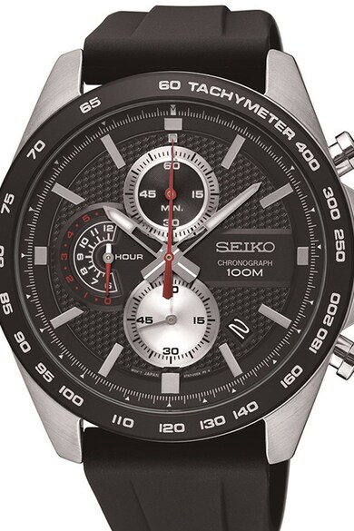 Seiko Szilikonszíjas chrono karóra férfi