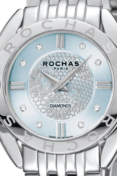 ROCHAS PARIS Ceas quartz decorat cu 14 diamante Femei