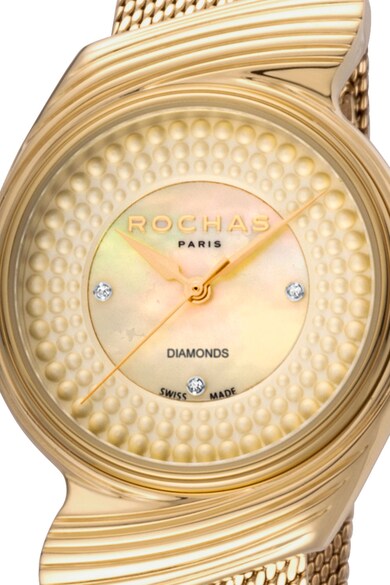 ROCHAS PARIS Ceas rotund decorat cu diamante Femei