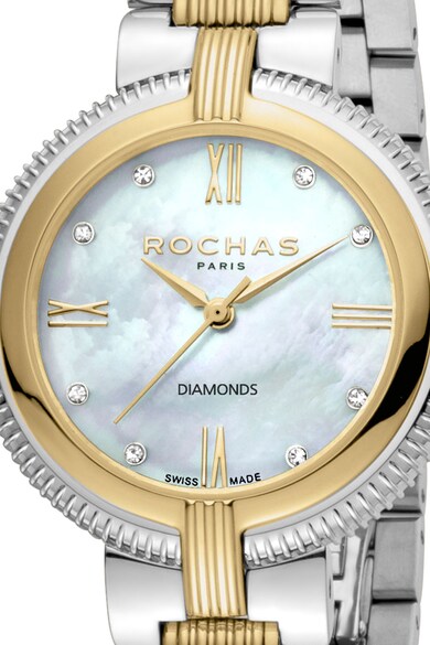 ROCHAS PARIS Аналогов часовник със седеф и диаманти Жени