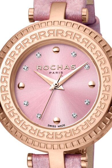 ROCHAS PARIS Ceas rotund decorat cu diamante Femei