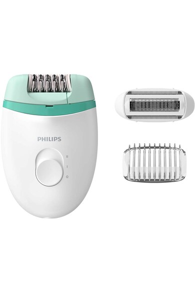 Philips Epilator  Satinelle BRE245/00, 2 viteze, cap de epilare lavabil, 2 accesorii, Alb Femei