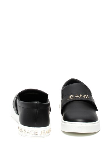 Versace Jeans Pantofi slip-on de piele, cu logo Femei