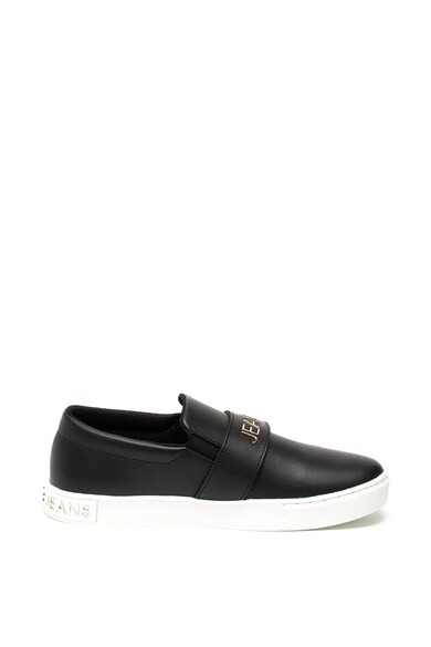 Versace Jeans Pantofi slip-on de piele, cu logo Femei