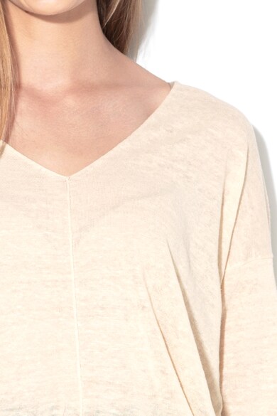 Sisley Lentartalmú pulóver aszimmetrikus alsó szegéllyel női
