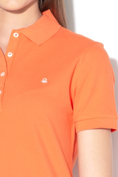 United Colors of Benetton Tricou polo cu logo brodat Femei