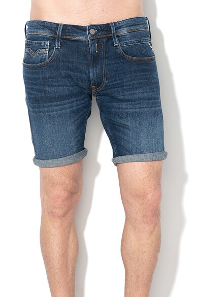 Replay Pantaloni scurti de denim cu aspect decolorat Anbass Barbati