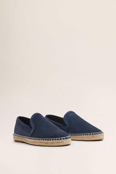 Mango Espadrile de piele intoarsa cu model in relief Barbati