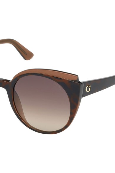 GUESS Ochelari de soare cat-eye rotunzi cu detalii transparente Femei