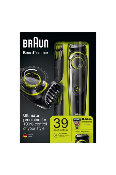 Braun Aparat de tuns barba si parul  BT3041, 39 setari de lungime, 2 piepteni, aparat de ras Gillette Flexball, Acumulator, Negru Barbati