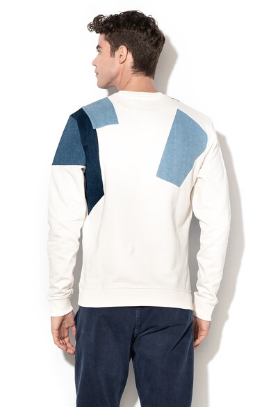 Pepe Jeans London Bluza sport cu aplicatii din denim StanFord Barbati