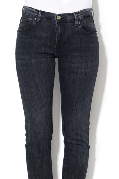 Pepe Jeans London Blugi slim fit cu terminatii franjurate Victoria Femei