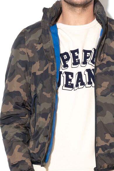 Pepe Jeans London Jacheta cu vatelina subtire si model camuflaj Rick Barbati