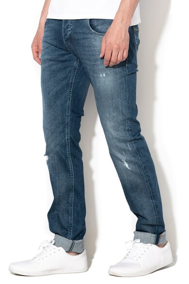 GUESS JEANS Vermont slim fit farmernadrág szaggatott hatással férfi