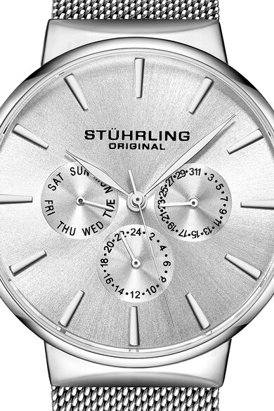 Stuhrling Ceas cu bratara cu model plasa Barbati