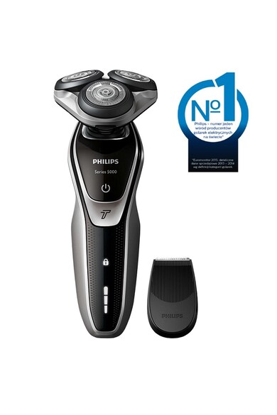 Philips Aparat de ras  S5320/06, Lame Multiprecision, LED, Acumulator, 3 capete, Rotire in 5 directii, Mod Turbo, Negru Barbati