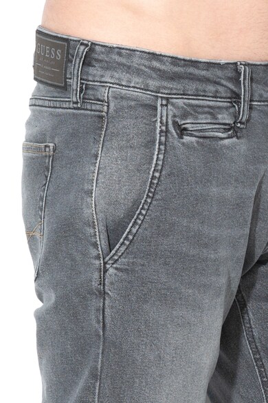 GUESS JEANS Blugi slim fit cu croiala conica si talie joasa Vicente Barbati