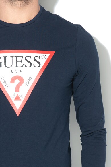 GUESS JEANS Szűk fazonú logómintás felső férfi