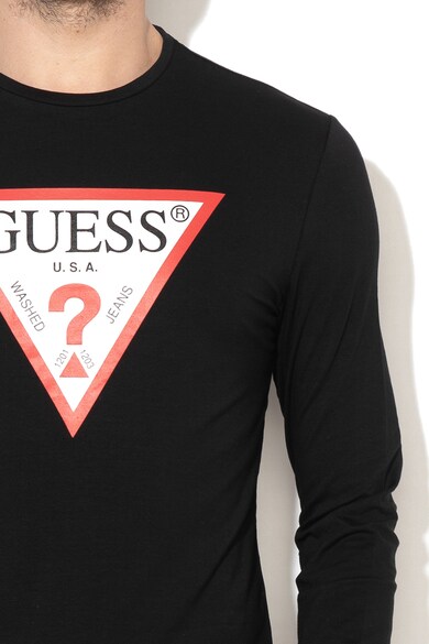 GUESS JEANS Bluza slim fit cu imprimeu logo Barbati