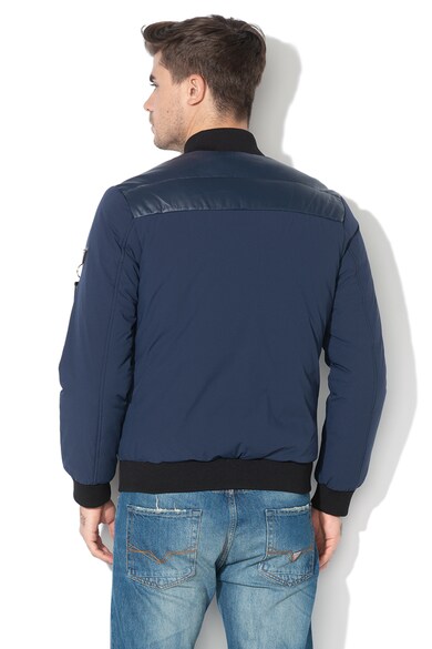 GUESS JEANS Jacheta bomber cu insertii de piele ecologica Barbati