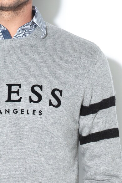 GUESS JEANS Пуловер с кадифено лого Мъже