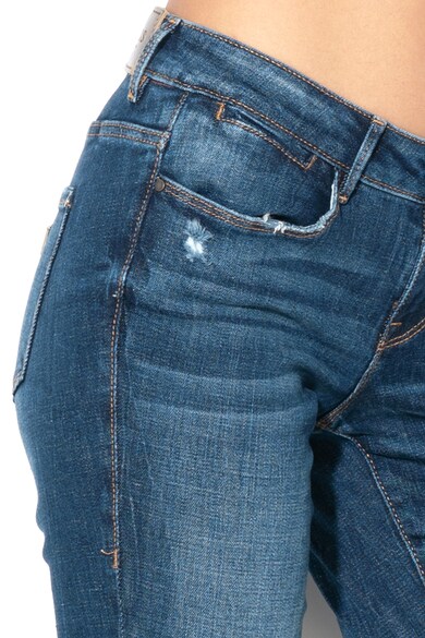 GUESS JEANS Bluza ultra skinny cu detalii deteriorate Femei