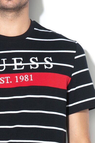 GUESS JEANS Tricou regular fit, cu dungi Barbati