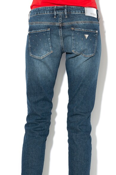 GUESS JEANS Super skinny fit farmernadrág strasszköves rátétekkel női