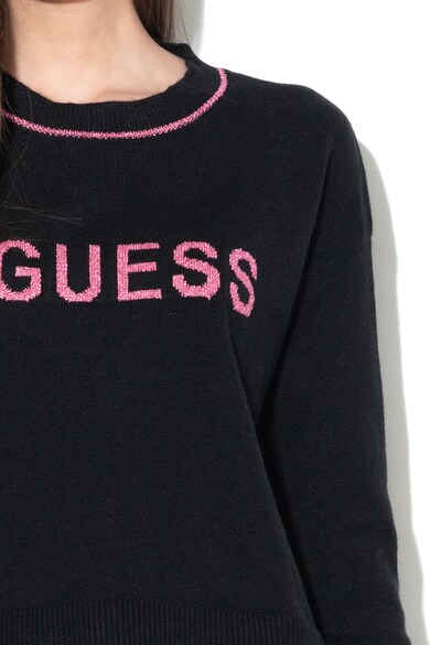 GUESS JEANS Pulover cu aplicatie logo stralucitoare Femei