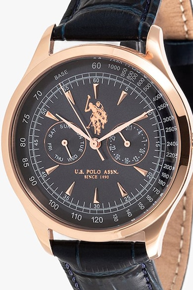 U.S. Polo Assn. Часовник с кожена каишка Мъже