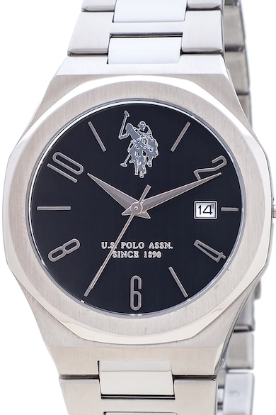 U.S. Polo Assn. Ceas rotund cu bratara metalica Barbati