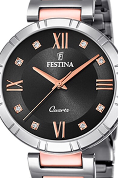 Festina Ceas din otel inoxidabil cu cristale zirconia Femei