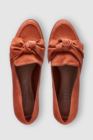 NEXT Pantofi loafer de piele intoarsa, cu funda Femei