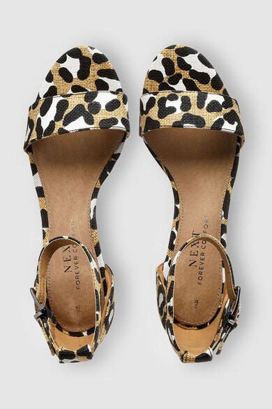 NEXT Sandale wedge cu animal print Femei