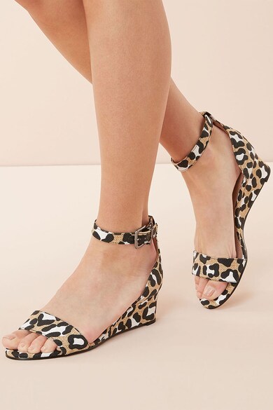 NEXT Sandale wedge cu animal print Femei