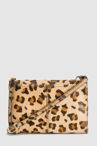 NEXT Geanta crossbody de piele cu par scurt si animal print Femei