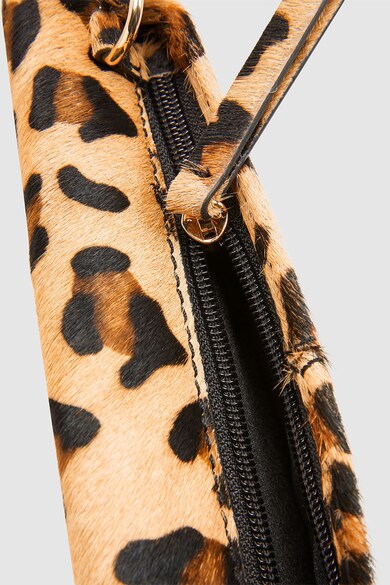 NEXT Geanta crossbody de piele cu par scurt si animal print Femei