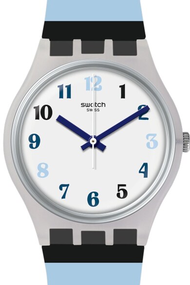 Swatch Часовник с раирана силиконова каишка Жени