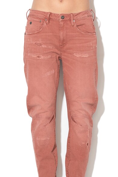 G-Star RAW Blugi boyfriend cu talie joasa si cusaturi decorative Femei