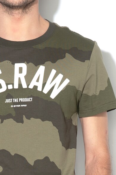 G-Star RAW Tricou cu imprimeu logo si camuflaj Barbati
