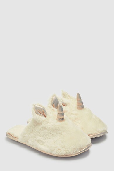 NEXT Papuci de casa din blana sintetica cu model unicorn Femei