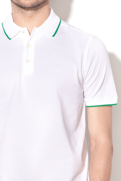 United Colors of Benetton Galléros póló hímzett logóval férfi