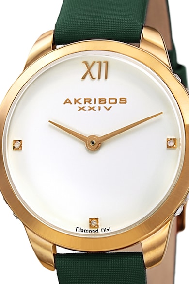 AKRIBOS XXIV Кварцов часовник с диаманти на циферблата Жени