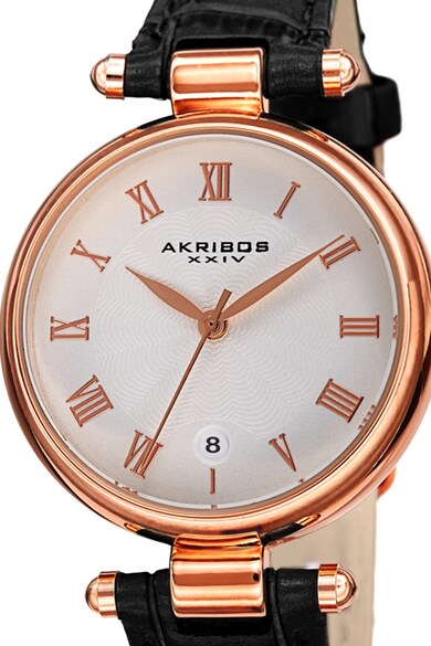 AKRIBOS XXIV Ceas analog cu cadran cu model guilloche Femei