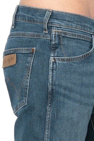 Wrangler Blugi slim fit cu aspect decolorat Slider Barbati