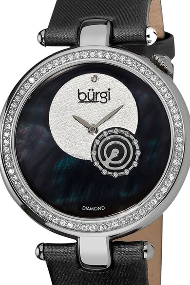 BURGI Метален часовник със седеф и 13 диаманта Жени