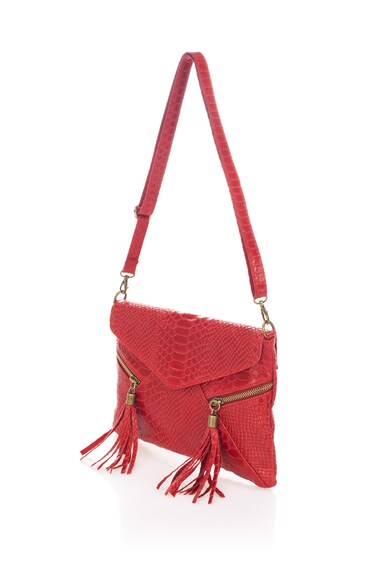 Zoe & Noe Geanta crossbody de piele, cu model piele de reptila Nuragus Femei