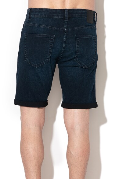 Only & Sons Pantaloni scurti din denim, foarte elastici, cu terminatii rasucite Ply Barbati