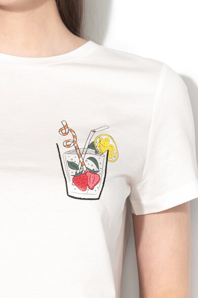 Vero Moda Tricou de bumbac organic cu imprimeu grafic Silja Femei